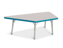 Load image into Gallery viewer, Berries® Trapezoid Activity Tables - 24" X 48", T-height - Gray/Teal/Gray - MMEE Distributors