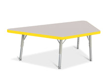 Load image into Gallery viewer, Berries® Trapezoid Activity Tables - 24" X 48", T-height - Gray/Yellow/Gray - MMEE Distributors