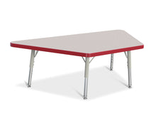 Load image into Gallery viewer, Berries® Trapezoid Activity Tables - 24" X 48", T-height - Gray/Red/Gray - MMEE Distributors