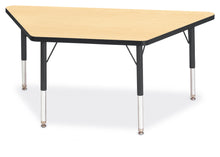 Load image into Gallery viewer, Berries® Trapezoid Activity Tables - 24" X 48", T-height - Maple/Black/Black - MMEE Distributors