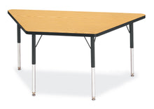 Load image into Gallery viewer, Berries® Trapezoid Activity Tables - 30" X 60", A-height - Oak/Black/Black - MMEE Distributors