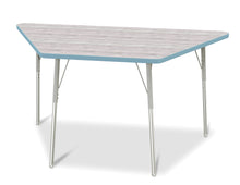 Load image into Gallery viewer, Berries® Trapezoid Activity Table - 30" X 60", A-height - Driftwood Gray/Coastal Blue/Gray - MMEE Distributors