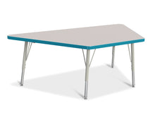 Load image into Gallery viewer, Berries® Trapezoid Activity Tables - 30" X 60", E-height - Gray/Teal/Gray - MMEE Distributors