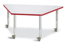 Load image into Gallery viewer, Berries® Trapezoid Activity Tables - 30" X 60", Mobile - Gray/Red/Gray - MMEE Distributors
