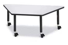 Load image into Gallery viewer, Berries® Trapezoid Activity Tables - 30" X 60", Mobile - Gray/Black/Black - MMEE Distributors