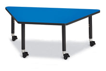 Load image into Gallery viewer, Berries® Trapezoid Activity Tables - 30" X 60", Mobile - Blue/Black/Black - MMEE Distributors