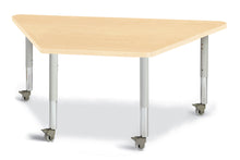 Load image into Gallery viewer, Berries® Trapezoid Activity Tables - 30" X 60", Mobile - Maple/Maple/Gray - MMEE Distributors