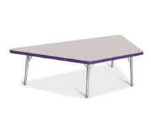 Load image into Gallery viewer, Berries® Trapezoid Activity Tables - 30" X 60", T-height - Gray/Purple/Gray - MMEE Distributors