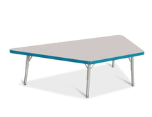 Load image into Gallery viewer, Berries® Trapezoid Activity Tables - 30" X 60", T-height - Gray/Teal/Gray - MMEE Distributors