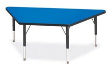 Load image into Gallery viewer, Berries® Trapezoid Activity Tables - 30" X 60", T-height - Blue/Black/Black - MMEE Distributors