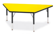Load image into Gallery viewer, Berries® Trapezoid Activity Tables - 30" X 60", T-height - Yellow/Black/Black - MMEE Distributors