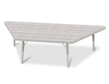 Load image into Gallery viewer, Berries® Trapezoid Activity Table - 30" X 60", T-height - Driftwood Gray/Gray/Gray - MMEE Distributors