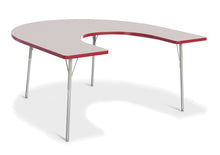 Load image into Gallery viewer, Berries® Horseshoe Activity Table - 66" X 60", A-height - Gray/Red/Gray - MMEE Distributors