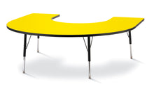 Load image into Gallery viewer, Berries® Horseshoe Activity Table - 66" X 60", A-height - Yellow/Black/Black - MMEE Distributors