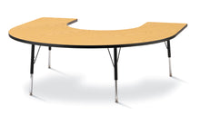 Load image into Gallery viewer, Berries® Horseshoe Activity Table - 66" X 60", A-height - Oak/Black/Black - MMEE Distributors