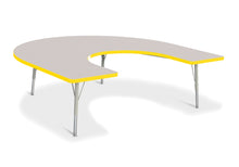 Load image into Gallery viewer, Berries® Horseshoe Activity Table - 66" X 60", E-height - Gray/Yellow/Gray - MMEE Distributors