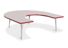 Load image into Gallery viewer, Berries® Horseshoe Activity Table - 66" X 60", E-height - Gray/Red/Gray - MMEE Distributors