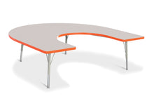 Load image into Gallery viewer, Berries® Horseshoe Activity Table - 66" X 60", E-height - Gray/Orange/Gray - MMEE Distributors