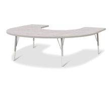 Load image into Gallery viewer, Berries® Horseshoe Activity Table - 60" X 66", E-height - Driftwood Gray/Gray/Gray - MMEE Distributors