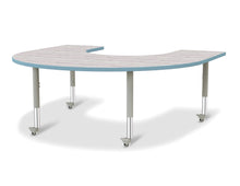 Load image into Gallery viewer, Berries® Horseshoe Activity Table - 60" X 66", Mobile - Driftwood Gray/Coastal Blue/Gray - MMEE Distributors