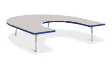 Load image into Gallery viewer, Berries® Horseshoe Activity Table - 66" X 60", T-height - Gray/Blue/Gray - MMEE Distributors