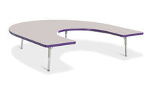 Load image into Gallery viewer, Berries® Horseshoe Activity Table - 66" X 60", T-height - Gray/Purple/Gray - MMEE Distributors
