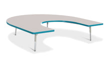 Load image into Gallery viewer, Berries® Horseshoe Activity Table - 66" X 60", T-height - Gray/Teal/Gray - MMEE Distributors