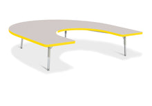 Load image into Gallery viewer, Berries® Horseshoe Activity Table - 66" X 60", T-height - Gray/Yellow/Gray - MMEE Distributors