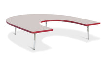 Load image into Gallery viewer, Berries® Horseshoe Activity Table - 66" X 60", T-height - Gray/Red/Gray - MMEE Distributors