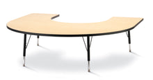 Load image into Gallery viewer, Berries® Horseshoe Activity Table - 66" X 60", T-height - Maple/Black/Black - MMEE Distributors