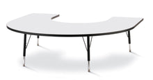 Load image into Gallery viewer, Berries® Horseshoe Activity Table - 66" X 60", T-height - Gray/Black/Black - MMEE Distributors