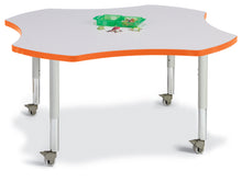 Load image into Gallery viewer, Berries® Four Leaf Activity Table, Mobile - Gray/Orange/Gray - MMEE Distributors