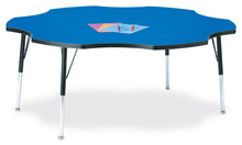 Load image into Gallery viewer, Berries® Six Leaf Activity Table - 60", A-height - Blue/Black/Black - MMEE Distributors