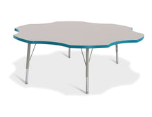 Load image into Gallery viewer, Berries® Six Leaf Activity Table - 60", E-height - Gray/Teal/Gray - MMEE Distributors