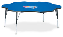 Load image into Gallery viewer, Berries® Six Leaf Activity Table - 60", E-height - Blue/Black/Black - MMEE Distributors