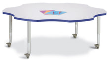 Load image into Gallery viewer, Berries® Six Leaf Activity Table - 60", Mobile - Gray/Blue/Gray - MMEE Distributors