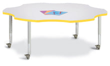 Load image into Gallery viewer, Berries® Six Leaf Activity Table - 60", Mobile - Gray/Yellow/Gray - MMEE Distributors