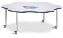 Load image into Gallery viewer, Berries® Six Leaf Activity Table - 60", Mobile - Gray/Navy/Gray - MMEE Distributors