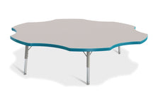 Load image into Gallery viewer, Berries® Six Leaf Activity Table - 60", T-height - Gray/Teal/Gray - MMEE Distributors