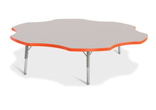 Load image into Gallery viewer, Berries® Six Leaf Activity Table - 60", T-height - Gray/Orange/Gray - MMEE Distributors