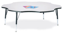 Load image into Gallery viewer, Berries® Six Leaf Activity Table - 60", T-height - Gray/Black/Black - MMEE Distributors
