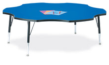 Load image into Gallery viewer, Berries® Six Leaf Activity Table - 60", T-height - Blue/Black/Black - MMEE Distributors