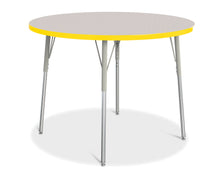 Load image into Gallery viewer, Berries® Round Activity Table - 42" Diameter, A-height - Gray/Yellow/Gray - MMEE Distributors