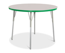Load image into Gallery viewer, Berries® Round Activity Table - 42" Diameter, A-height - Gray/Green/Gray - MMEE Distributors