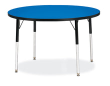 Load image into Gallery viewer, Berries® Round Activity Table - 42" Diameter, A-height - Blue/Black/Black - MMEE Distributors