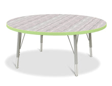 Load image into Gallery viewer, Berries® Round Activity Table - 42" Diameter, E-height - Driftwood Gray/Key Lime/Gray - MMEE Distributors