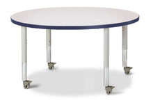 Load image into Gallery viewer, Berries® Round Activity Table - 42" Diameter, Mobile - Gray/Navy/Gray - MMEE Distributors
