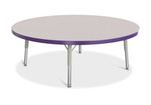Load image into Gallery viewer, Berries® Round Activity Table - 42" Diameter, T-height - Gray/Purple/Gray - MMEE Distributors