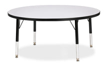 Load image into Gallery viewer, Berries® Round Activity Table - 42" Diameter, T-height - Gray/Black/Black - MMEE Distributors