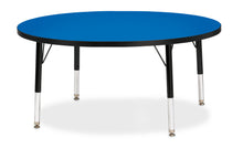 Load image into Gallery viewer, Berries® Round Activity Table - 42" Diameter, T-height - Blue/Black/Black - MMEE Distributors
